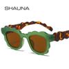 SHAUNA модные квадратные солнцезащитные очки желеобразного цвета женские прозрачные градиентные оттенки UV400 мужские трендовые уникальные солнцезащитные очки
