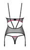 Obsessive - Sexy 2-Piece Set with Garters Novenes M/L