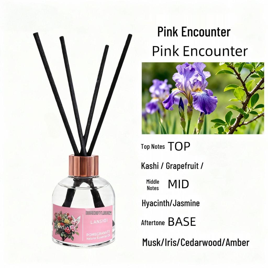 Flameless Aromatherapy Indoor Air Freshener with Natural Rattan for Bedroom and Wardrobe