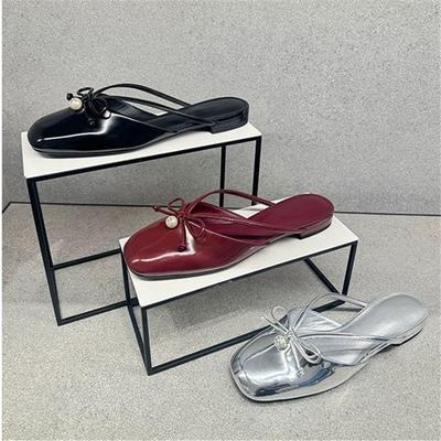 Летние балетки женские тапочки платье модные мюли обувь повседневные слинбэки женские сандалии 2025 новый тренд бренд уютные zapatos de mujer