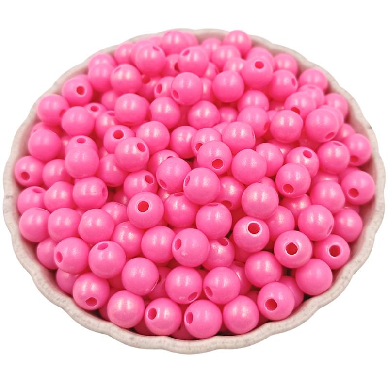 Креативный материал ручной работы ярких цветов, 100 шт., аксессуары для изготовления ювелирных изделий, бусины для рукоделия, акриловые бусины, однотонные свободные бусины 6 мм