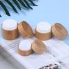 5–100g Natural Bamboo Cosmetic Containers, Refillable Jars for Creams, Nail Art, and Face Masks