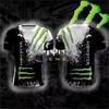 Мужская спортивная футболка Monster Energy с 3D-печатью для фитнеса на открытом воздухе, отдыха и повседневных занятий спортом, с коротким рукавом
