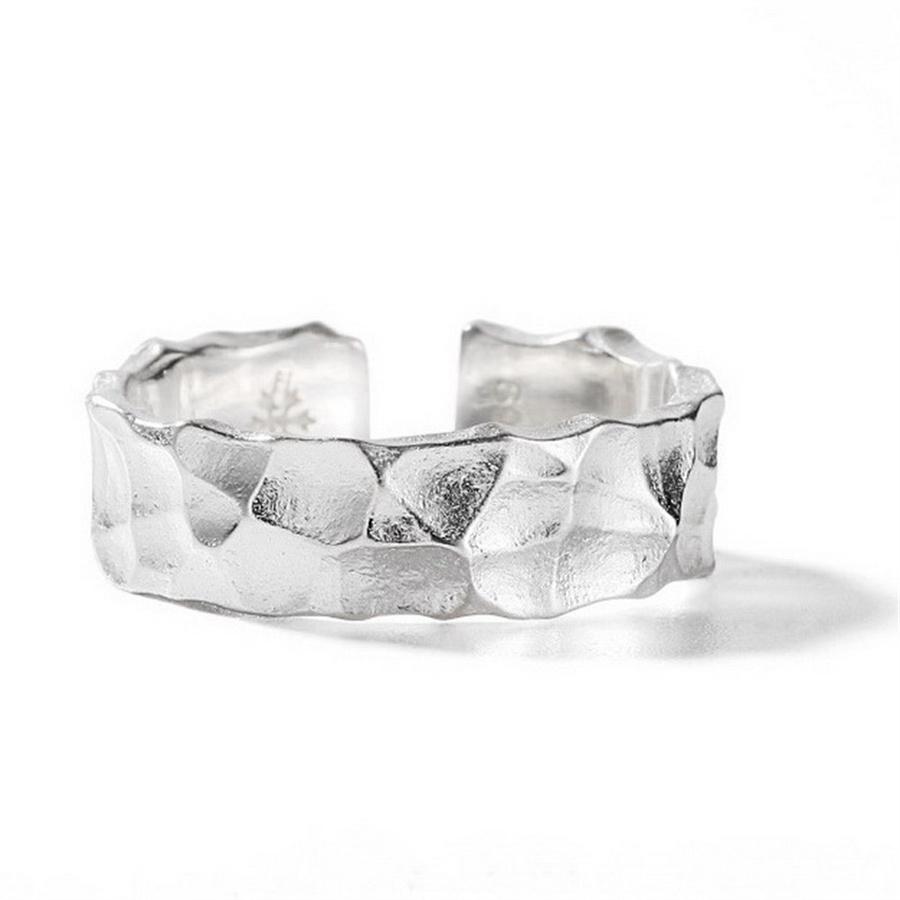 INS Fashion Серебряный цвет нерегулярные жидкие лавовые каплевидные кольца для женщин геометрический поворот панк открывающееся кольцо ювелирные изделия