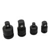 4pcs Socket Adapters Reducer Transmission Black 65 Steel Electroplating