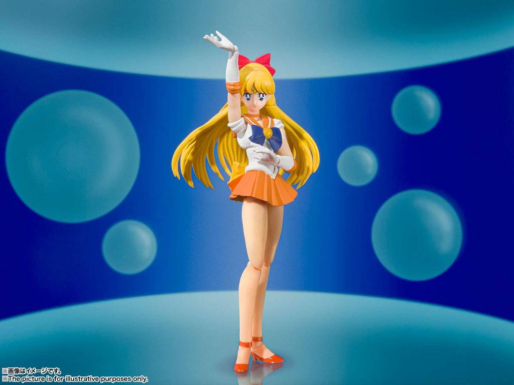 S.H.Figuarts Pretty Guardian Sailor Moon Sailor Venus -Animation Color Edition- (Rerelease) Approximately 140mm PVC & ABS Painted Movable Figure