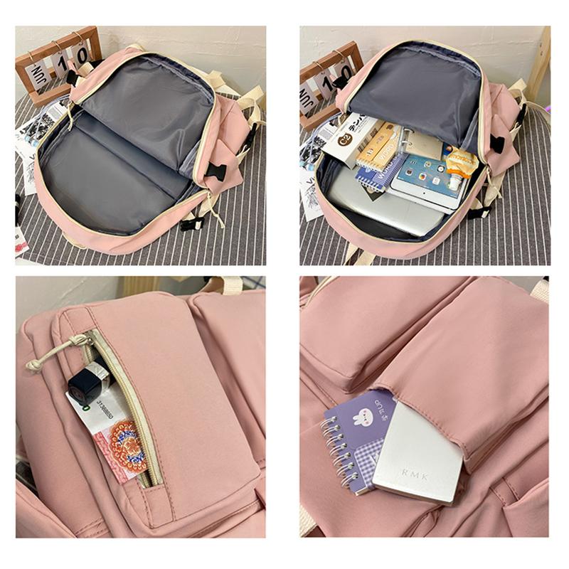 Женский рюкзак Harajuku, школьный рюкзак для девочек-подростков, женские большие дорожные сумки для ноутбука, кавайный студенческий холщовый рюкзак