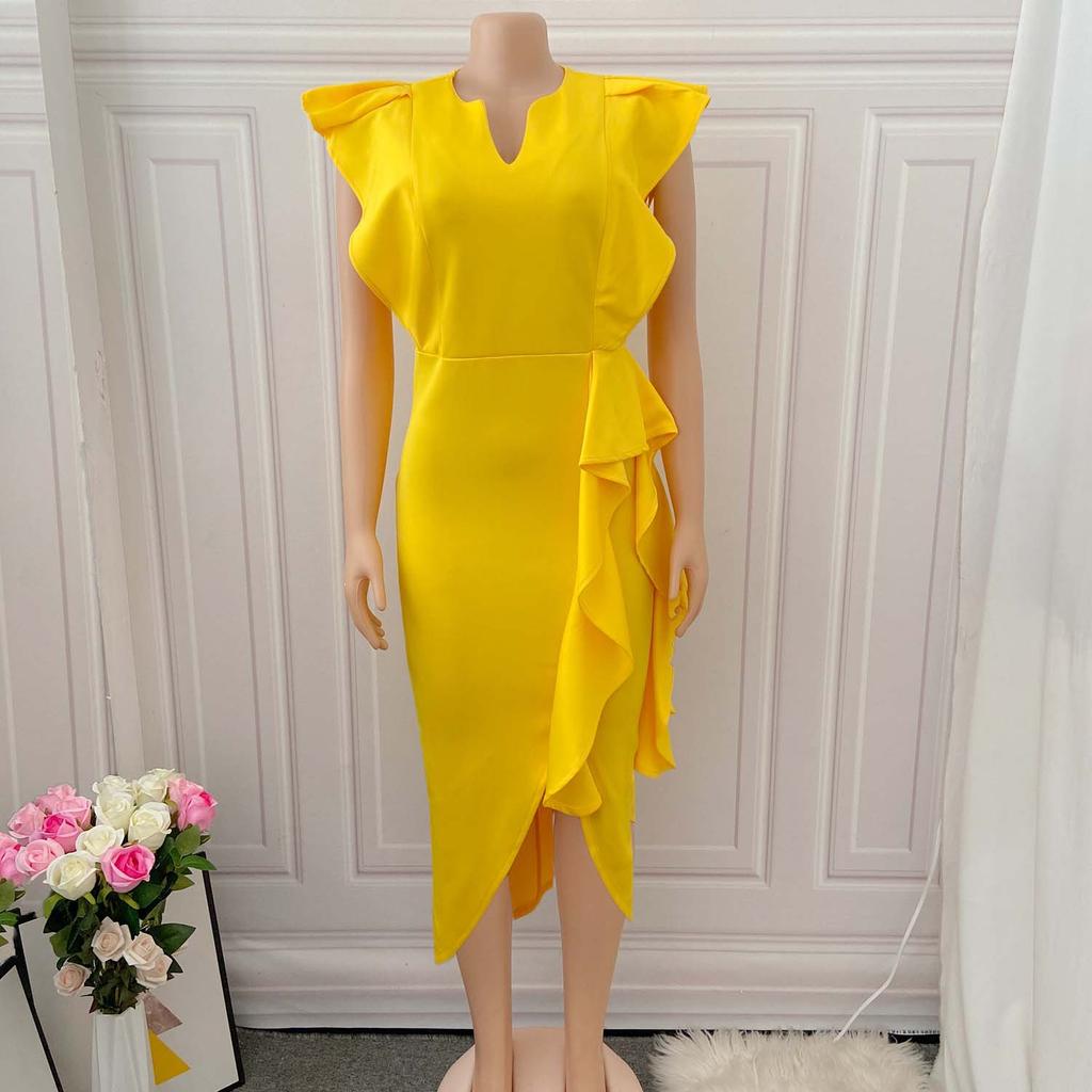 Женское платье больших размеров, однотонное, с разрезом больших размеров, нерегулярные банкетные платья, платья