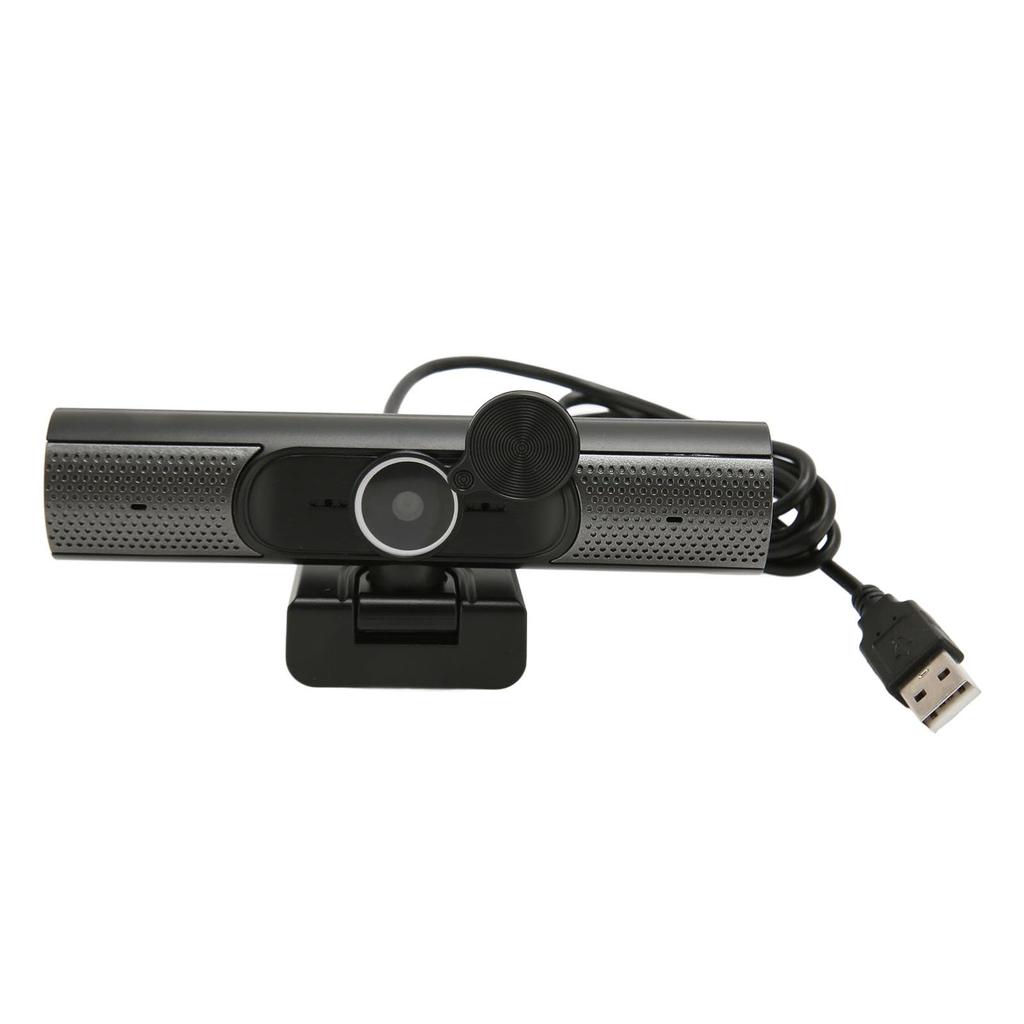 2K USB Webcam with Auto HiFi Speaker, No Reduction Mic, Plug and Play PC Camera for Video Chat On Desktop Laptop