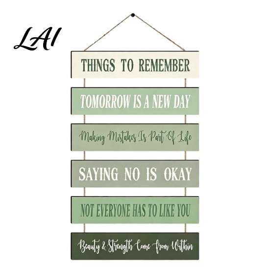 Inspirational Wooden Wall Art Hanging Sign Motivational Quote Wood Plaque Decor Vintage Spliced Decor Positive Saying for Bedroom Study Office Home