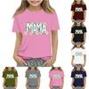 The Summer Children Round Collar Coat Short Sleeve T-shirt Top Mother's Day