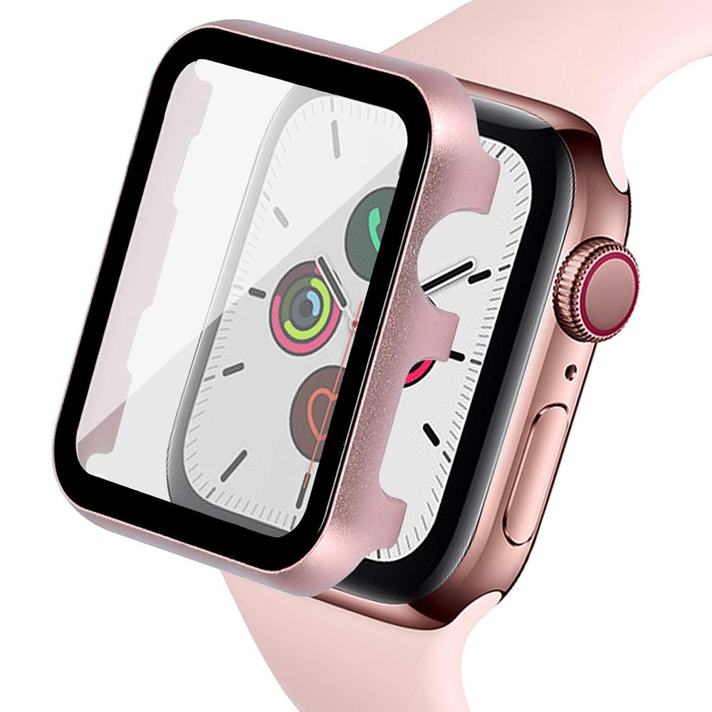 Металлический корпус + Закаленное стекло для Apple Watch Ultra 49 мм 46 мм 45 мм 44 мм 41 мм 42 мм Защитная крышка iWatch 11 10 9 8 7 6 5 4 SE
