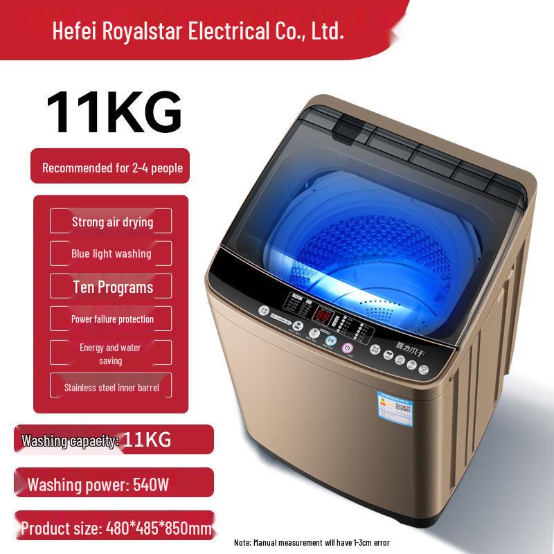 Полностью автоматическая стирально-сушильная машина 10 кг с компактным пульсатором для дома и аренды