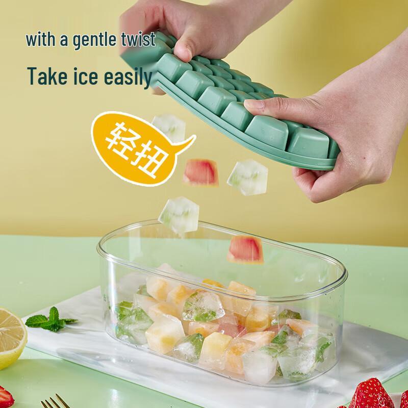 Shang Kao Jia Portable Silicone 54-Grid Ice Cube Tray & Storage Box