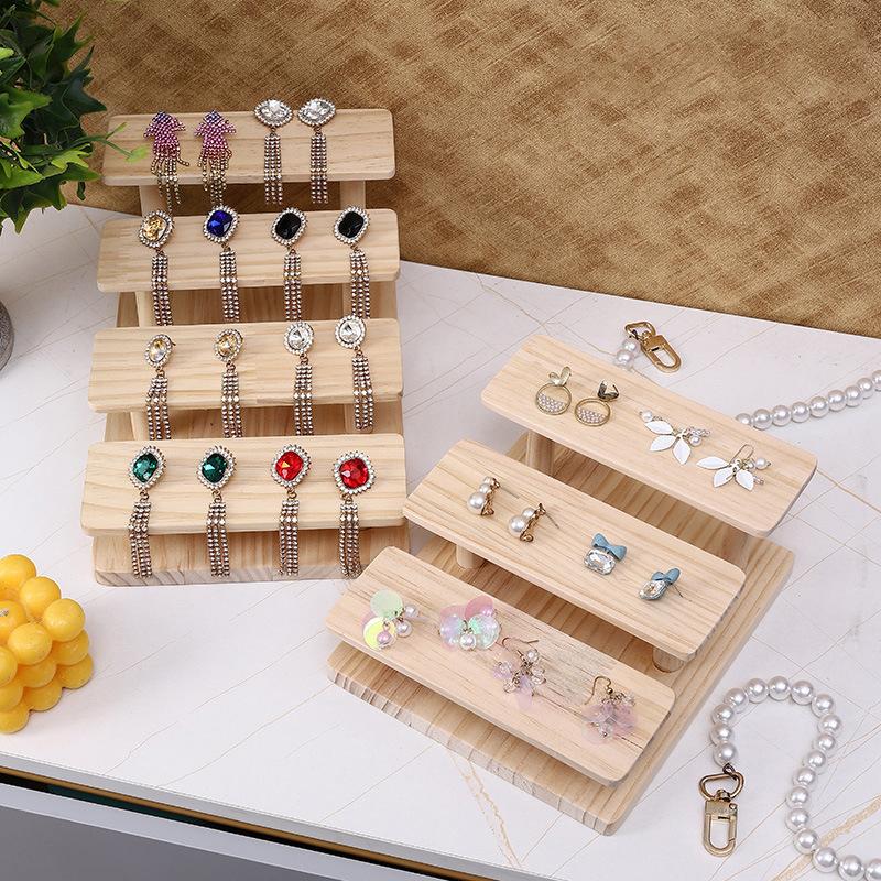 Многослойная деревянная стойка для солнцезащитных очков, полка для очков, держатель ювелирных изделий для нескольких пар очков, витрина