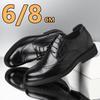 Hidden Heel 8/6CM Cow Leather Men Shoes Office Work Elevator Shoes Brand Man Business Oxfords Footwear Suit Shoes Lift Sneakers