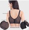 Plus Size Women's Underwire Minimizer Bra with Adjustable Five-Row Buckle for Support
