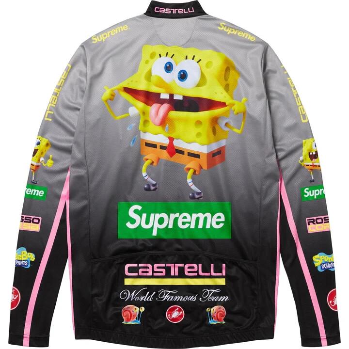Supreme Велосипедная футболка с длинным рукавом Castelli Губка Боб Квадратные Штаны Черная