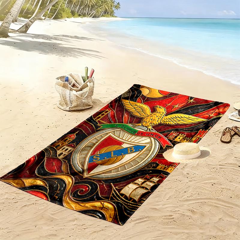1pc SL Benfica Beach Towel Ideal Birthday Gift For Family, A Vibrant Beach Towel Suitable for Outdoor Activities