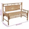 Banc de jardin avec coussin 120 cm Bambou