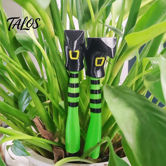 Talos 1 пара ножек ведьмы, Декорация для цветочного горшка, Пластиковые вставки-ножки, Украшение для Хэллоуина, Для уличных и комнатных растений в горшках