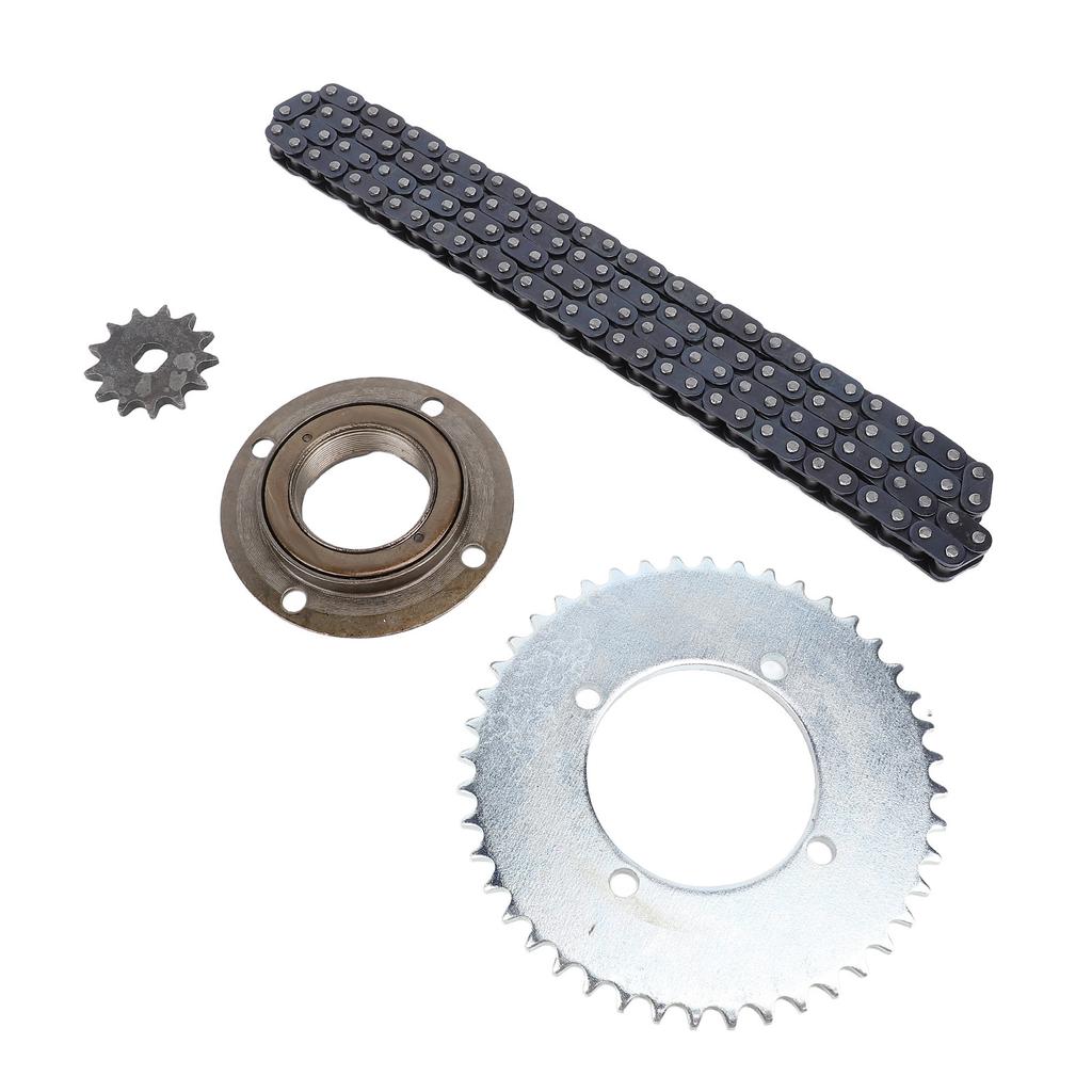 T8F Front Rear Sprocket Chain Kit Steel 120 Links Chain 13T 10mm H Hole Front Sprocket 44T 4 Hole