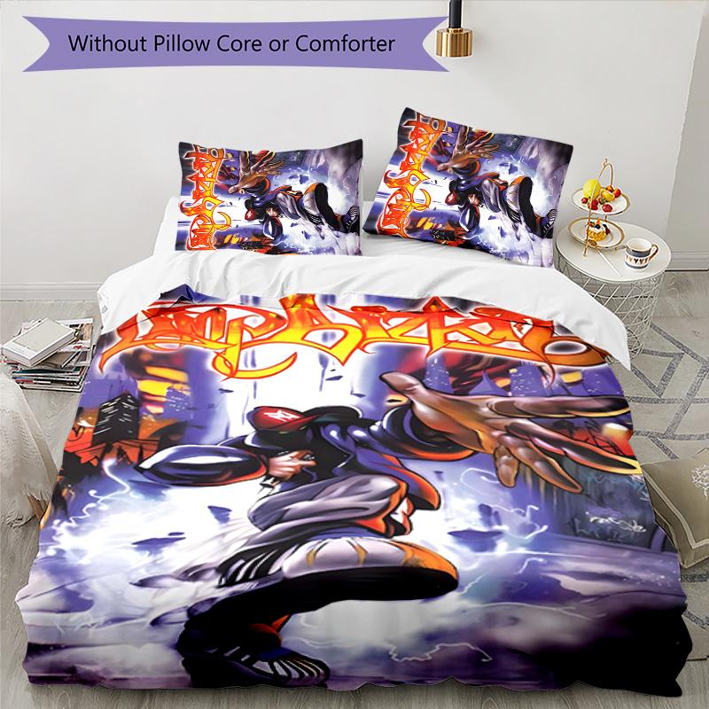 Limp Bizkit 3pcs Bedding Set Duvet Cover Closure Includes 1 Duvet Cover & 2 Pillowcases for All Seasons Bedroom Home Dorm Decor