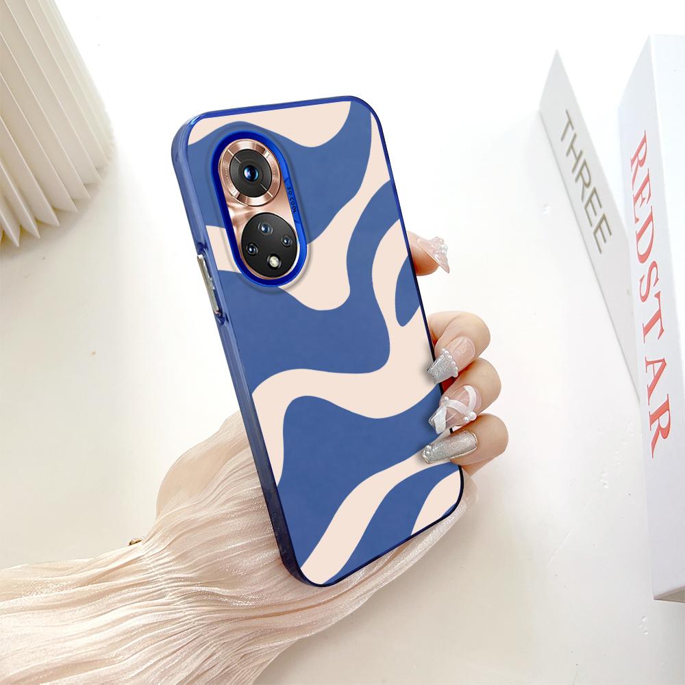 Раскрашенный узор, разноцветный, серебристый, двусторонний твердый корпус, противоударный противоударный чехол для телефона для Huawei Honor Infinix Tecno iPhone