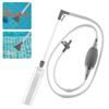 Swimming Pool Vacuum Cleaner 2Nozzle Adapters Clear Siphon Hose Adjustable Valve Detachable Fish Tank Water Change Spa Hot Tub Cordless Manual Cleaner