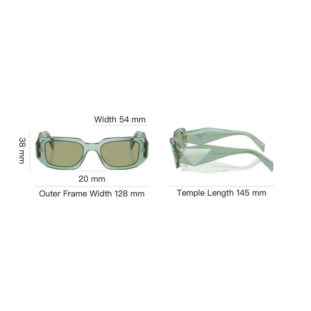 Prada Logo Design Irregular Shape Sunglasses Women sunglasses Green PR17WS11R10E