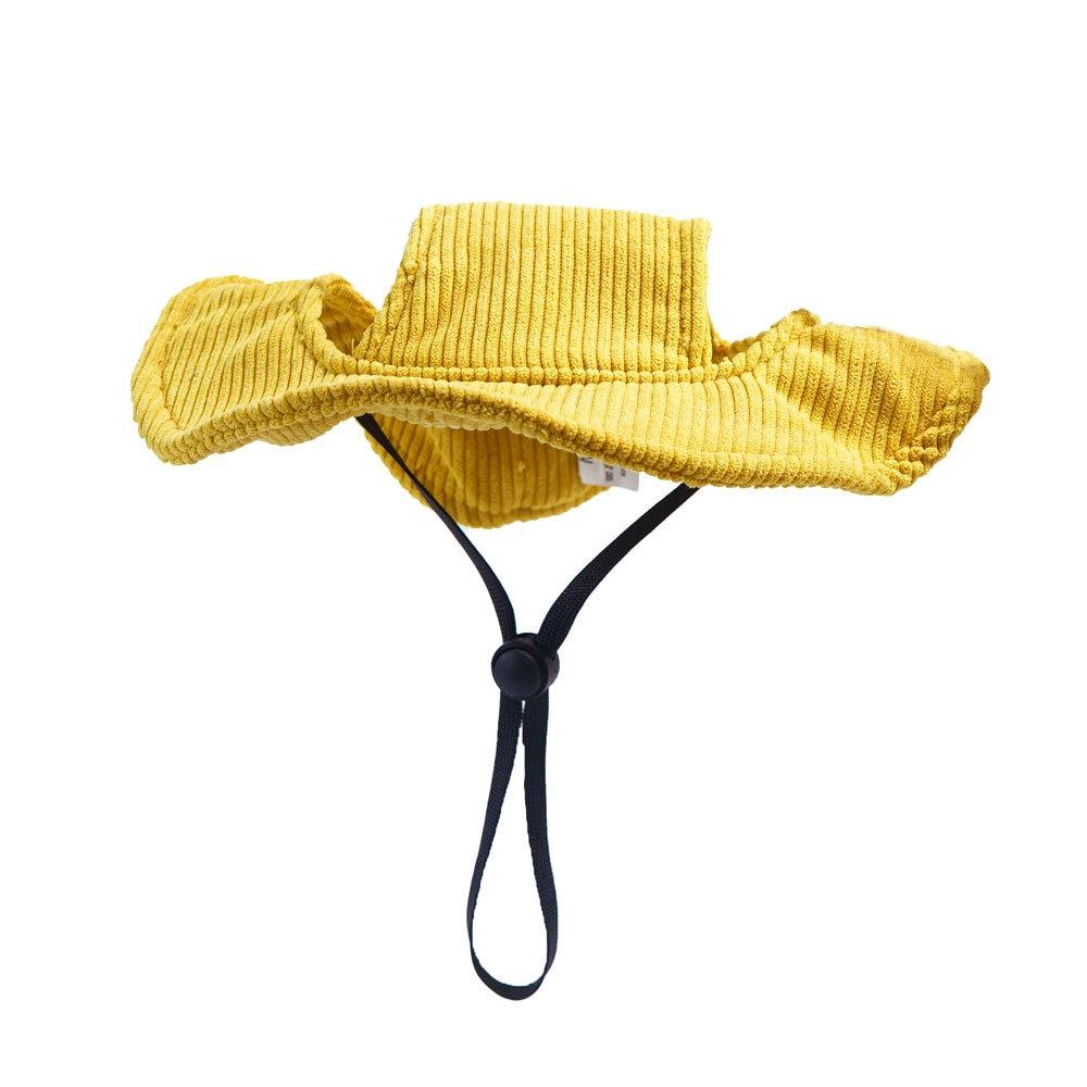 Adjustable Rope Pet Sunhats Ear Holes Cat Bucket Cap Casual Pet Fisherman Hat Travel