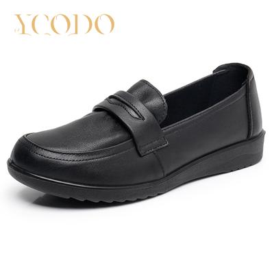 Весенне-летняя кожаная женская модная повседневная кожаная обувь на плоской подошве