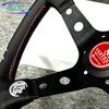 12.5inch 320mm Racing Drift Steering Wheel Real Leather Deep Dish VERTEX Sim Embroidery JDM Car Accessories