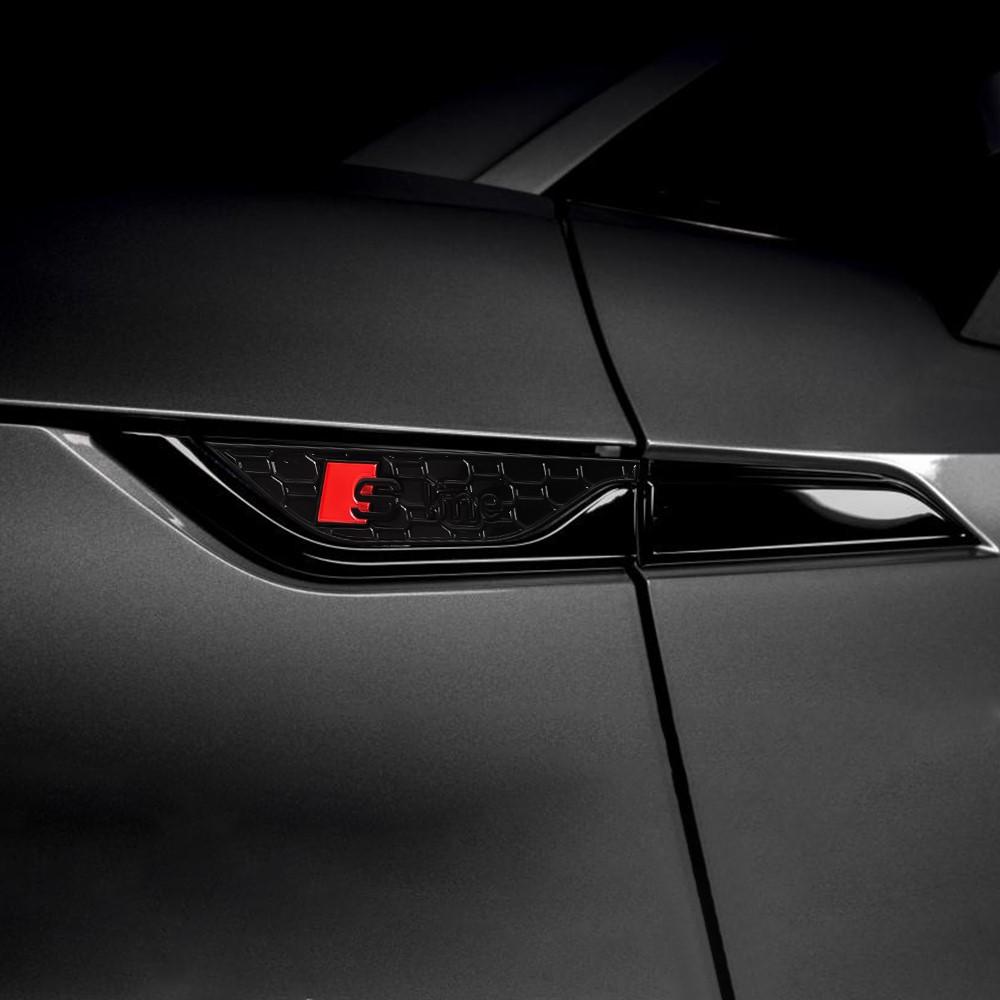 2026 2pcs 3D ABS For 4HGUE S5 SLINE ABT RS5 Badge Decoration Decal Car Fender Side Wing Emblem Stickers Auto Modification Accessories