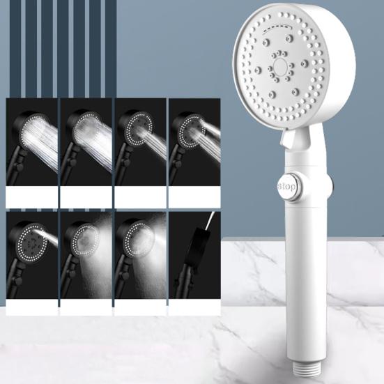 Shower Head 8-Spray Modes High-Pressure Handheld Showerhead Durable Leak-Proof Shower Spray Nozzle for Home