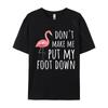 Flamingo Dont Make Me Put My Foot Down Classic Men Tshirts Pure Cotton Leisure Tops & Tees Custom Harajuku Tee Shirt For Men