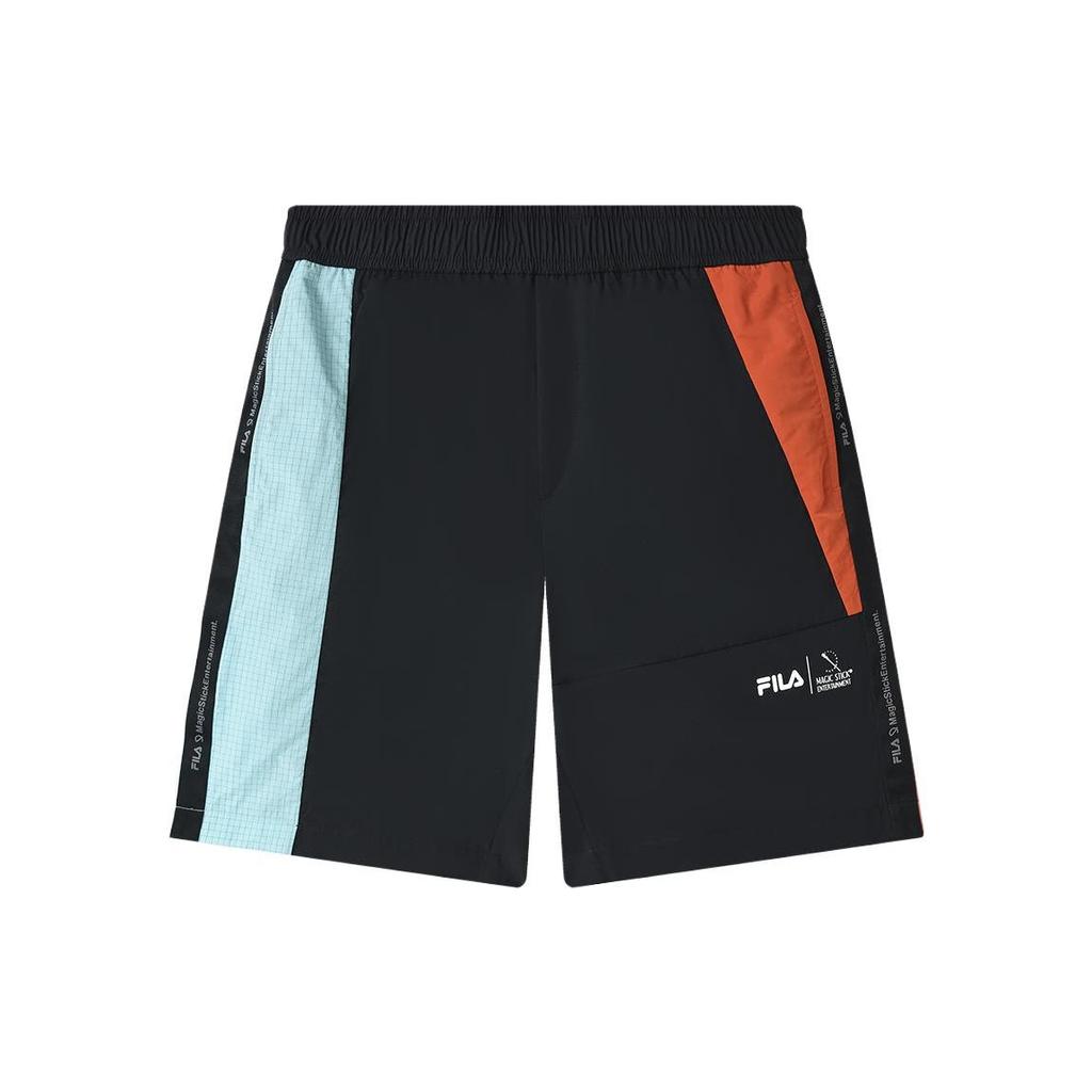 Fila Повседневные тканые шорты с цветовыми блоками Мужские шорты Черный F11M329802F-BK