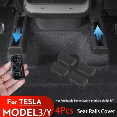 4 шт. Защитная крышка направляющих сидений Для Tesla Model 3 Y Аксессуары Juniper Задние части Защита скольжения заднего сиденья Антиударная накладка