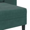 2 Seater L Shaped Sofa with Chaise Longue Dark Green 125 cm Velvet