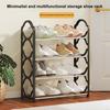 Entryway Shoe Rack 4 Tiers Detachable Large Capacity Great Load Bearing Thickened Steel Pipe Stable Down Home Entrance Shoe KTY