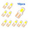 10 шт. COB Light 4 чипа светодиодный W5W T10 194 168 W5W 4SMD для парковочной лампы клиновой габаритный фонарь