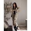 New Pajama Sets Women's Cotton Long-sleeved Kimono Nightgown Three Piece Set