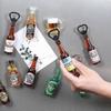 8pcs Beer Bottle Opener Beer Refrigerator Magnet Creative Bottle Opener