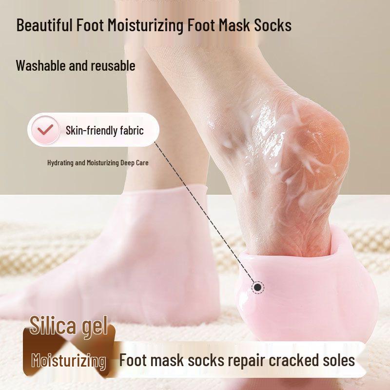 Silicone Moisturizing Foot Sleeve for Heel Crack Protection