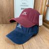 Simple Korean-tone cap women's autumn and winter washed baseball cap soft top does not collapse symbol embroidery shopping trip hat tide