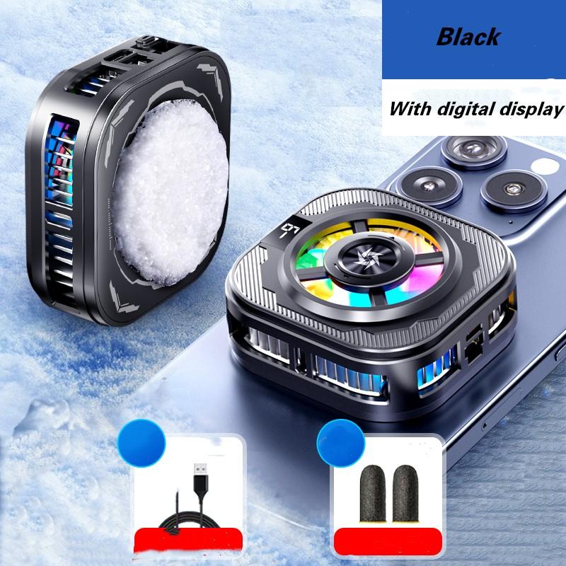 Phone Accessories 2025 RGB Light Mini Cooler for Universal Pad Phone Magnetic Attaching Radiator Cooling Fan for Gaming Phone
