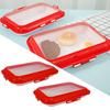 2 шт. подносы для хранения продуктов, многоразовый контейнер для хранения продуктов с крышкой, вакуумный, штабелируемый поднос для пикника, путешествий