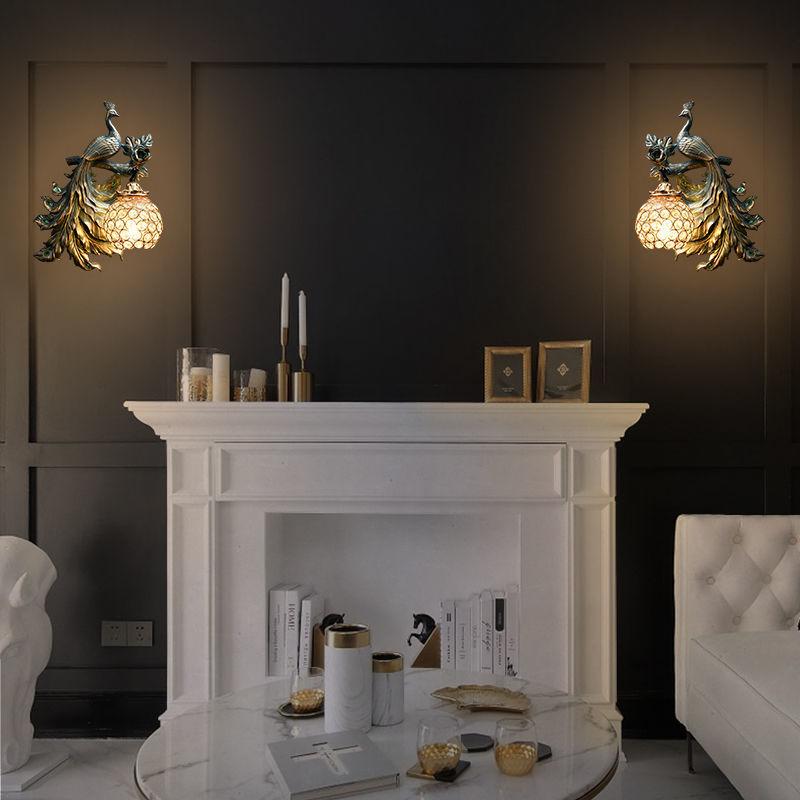 Настенные светильники из смолы, винтажные настенные бра, светильники для гостиной, спальни, домашний художественный декор