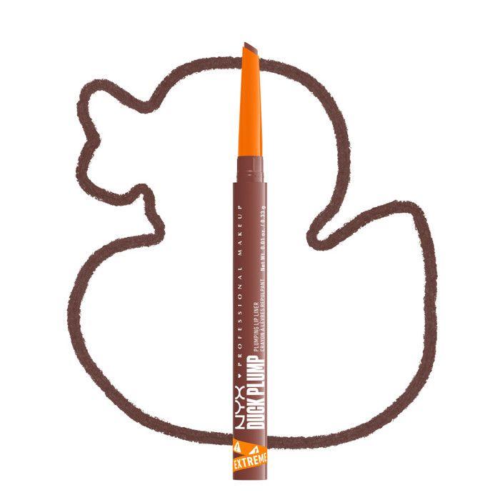 NYX Professional Makeup Duck Plump Plumping Lip Liner, crayon à lèvres, jusqu'à 10h de tenue, fini mat, Nude Flip