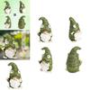 Frog Gnome Figurine Resin Decor For Home Garden Creative Display